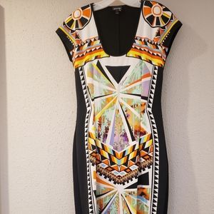 Just Cavalli Bodycon Geometric print dress size 44EU